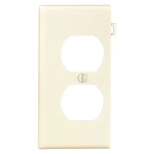 Wall Plate White 1 gang Thermoplastic Nylon Duplex Outlet White Wall Plate White 1 gang Thermoplastic Nylon Duplex Outlet White
