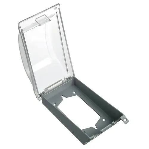 1-Gang Extra Duty Non-Metallic Weatherproof Receptacle Cover with Wasp Guard Clear 1-Gang Extra Duty Non-Metallic Weatherproof Receptacle Cover with Wasp Guard Clear