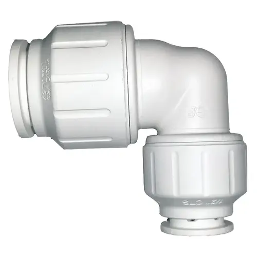 Reducing Pipe Elbow, 3/4 x 1/2 in, Plastic, White, 160 psi Pressure Reducing Pipe Elbow, 3/4 x 1/2 in, Plastic, White, 160 psi Pressure