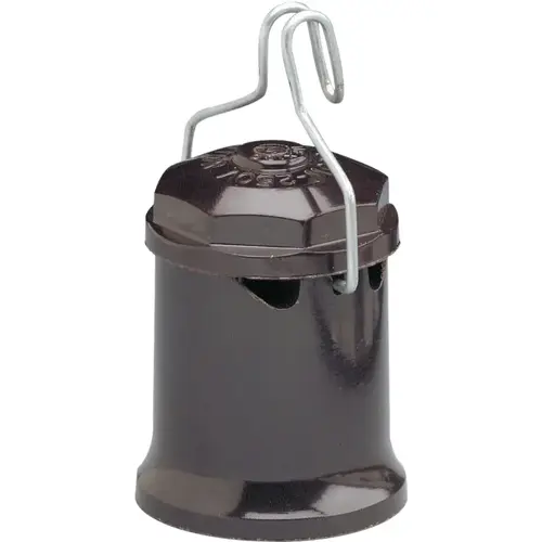 167 Lamp Holder, 250 V, 660 W, Copper Contact, Phenolic Housing Material, Black Color/Finish Family