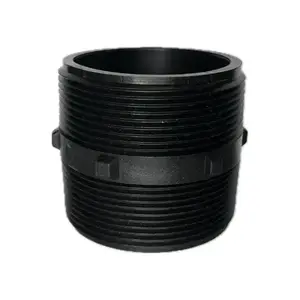 Green Leaf M3000P Pipe Nipple, 3 in, MNPT, Polypropylene, Black, SCH 80 Schedule, Close L