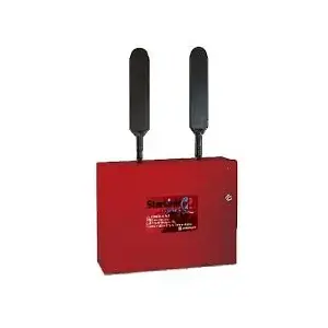 Napco Security Alarm SLE-MAX2-CFB Commercial Fire Alarm Communicator, StarLink Fire Max 2 Series, Dual Path Cellular/IP (Verizon & AT&T, 5G LTE-M Network), Locking Metal Enclosure, Red