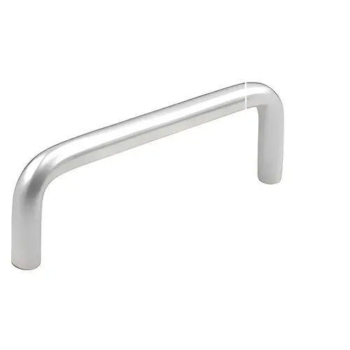 Wire Series 2-1/2" Center To Center Pull, Aluminum Material, Traditional Design Style, Anodized Satin Clear Aluminum Finish