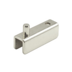 Epco 510-BN Free Swinging Glass Door Hinge, Screw-On Brushed Nickel