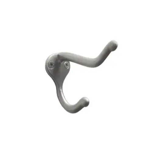 Coat & hat hook polybagged w/screws Brushed Nickel Coat & hat hook polybagged w/screws Brushed Nickel