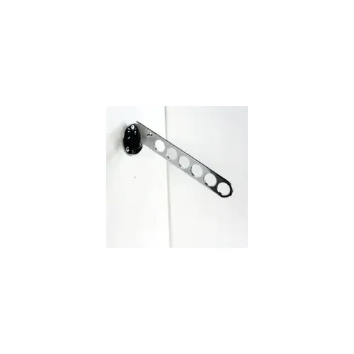 Polished Chrome Drop Down Valet Rod x 11"D, Steel Polished Chrome Drop Down Valet Rod x 11"D, Steel