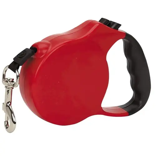Belt Retractable Lead, 10 ft L, Red, Fastening Method: Snap Hook, S Breed Belt Retractable Lead, 10 ft L, Red, Fastening Method: Snap Hook, S Breed