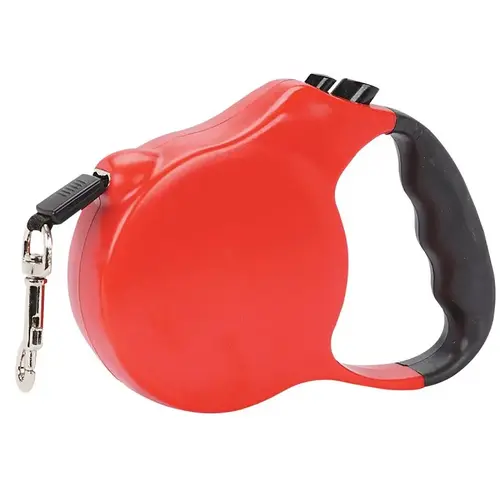 Belt Retractable Lead, 12 ft L, Red, Fastening Method: Snap Hook, M Breed Belt Retractable Lead, 12 ft L, Red, Fastening Method: Snap Hook, M Breed
