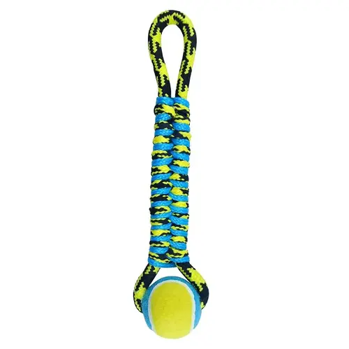 Dog Toy, Fetch, Tug Toy, Paracord Rope Twisted Tug, Yellow Dog Toy, Fetch, Tug Toy, Paracord Rope Twisted Tug, Yellow
