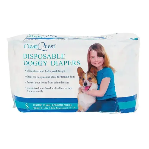 Disposable Small Doggy Diapers, 10 to 19 in W Disposable Small Doggy Diapers, 10 to 19 in W