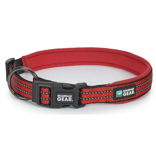 Dog Collar, O-Ring Link, 12 to 83 in L Collar, Nylon, True Red Dog Collar, O-Ring Link, 12 to 83 in L Collar, Nylon, True Red