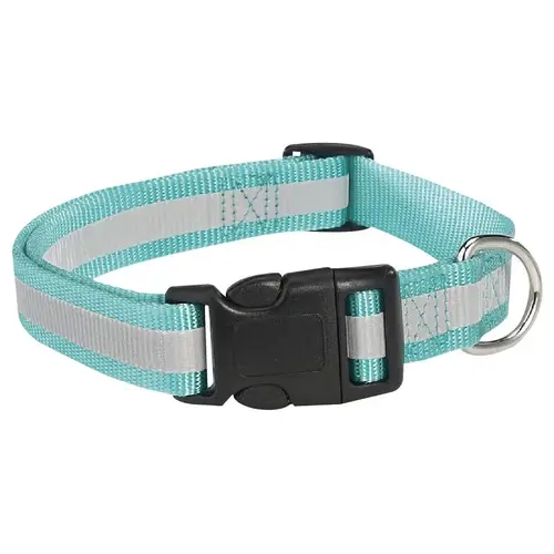 Dog Collar, 6 to 10 in L Collar, 3/8 in W Collar, Nylon, Blue, Reflective Taping Dog Collar, 6 to 10 in L Collar, 3/8 in W Collar, Nylon, Blue, Reflective Taping