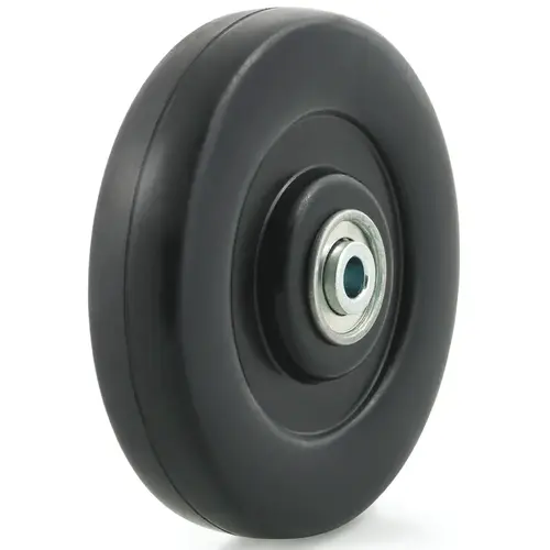 Caster Wheel, 5 in Dia Wheel, Rubber