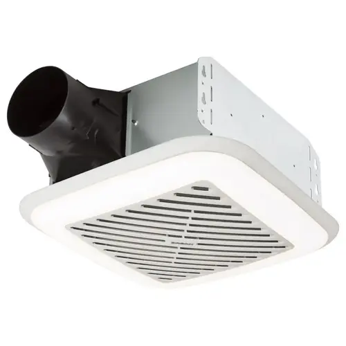 Bathroom Ventilation Fan with Lighting InVent Series 110 CFM 1.5 Sones White Bathroom Ventilation Fan with Lighting InVent Series 110 CFM 1.5 Sones White