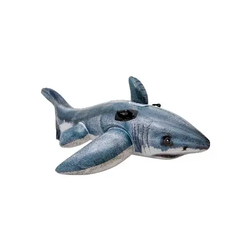 Pool Float Shark Ride-on Gray Vinyl Inflatable Gray Pool Float Shark Ride-on Gray Vinyl Inflatable Gray