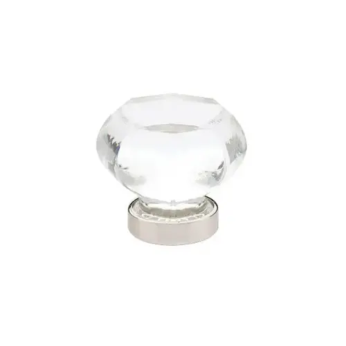 Old Town Clear 1-1/4" Cabinet Knob Bright Nickel Finish Old Town Clear 1-1/4" Cabinet Knob Bright Nickel Finish