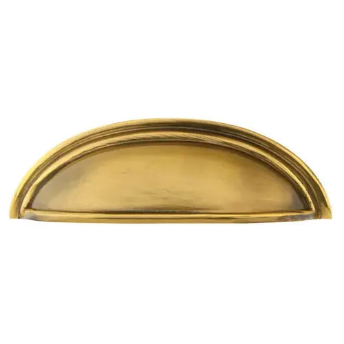Cup Cabinet Pull 3" Center To Center French Antique Brass Finish Cup Cabinet Pull 3" Center To Center French Antique Brass Finish