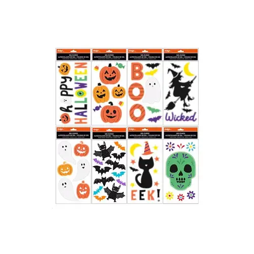 Halloween Decor Gel Clings - pack of 24