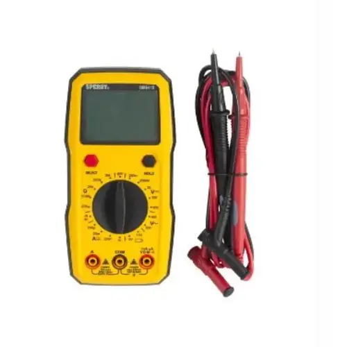 Multimeter 2/20/200/750 VAC, 200mV/2/20/200/1000 VDC LCD Black/Yellow Multimeter 2/20/200/750 VAC, 200mV/2/20/200/1000 VDC LCD Black/Yellow