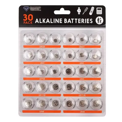 Button Cell Battery Battery Solutions Alkaline Assorted - pack of 24 Button Cell Battery Battery Solutions Alkaline Assorted - pack of 24
