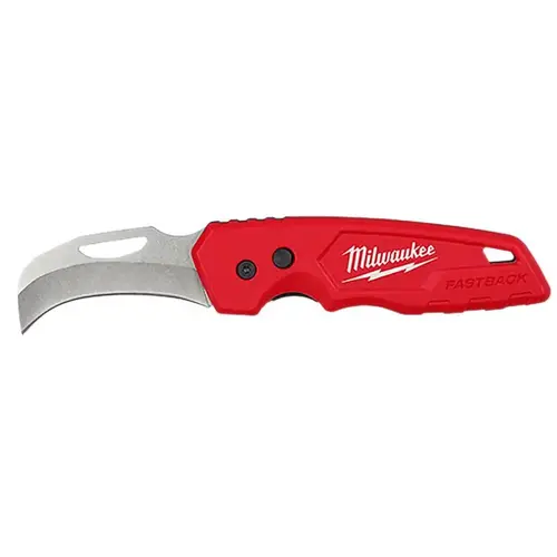 Pocket Knife Fastback 7" Press and Flip Folding Red Red