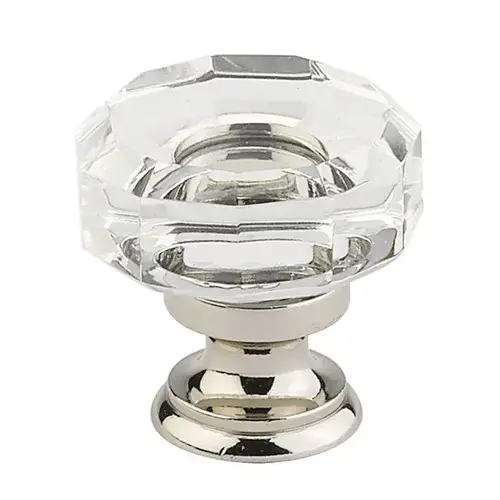 Lowell 1-3/8" Crystal Cabinet Knob Bright Nickel Finish Lowell 1-3/8" Crystal Cabinet Knob Bright Nickel Finish
