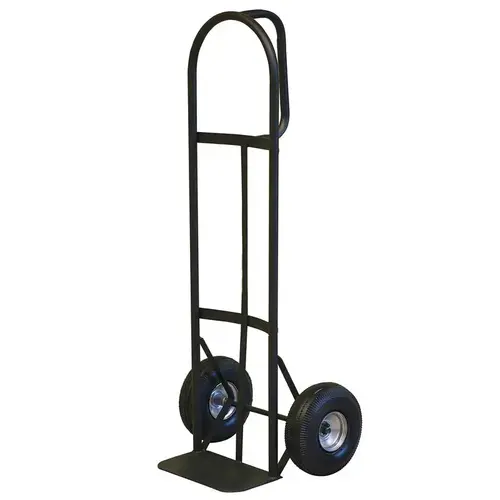 Hand Truck, 14 in W Toe Plate, 7-1/2 in D Toe Plate, 800 lb, Pneumatic Caster Charcoal Gray