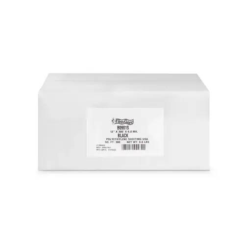 Plastic Sheeting 6 mil T X 1 ft. W X 300 ft. L Polyethylene Black Black Plastic Sheeting 6 mil T X 1 ft. W X 300 ft. L Polyethylene Black Black