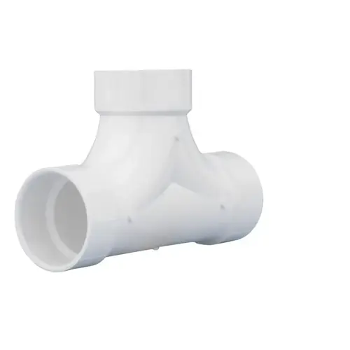 2-Way Cleanout Tee 4" Hub X 4" D Hub PVC White 2-Way Cleanout Tee 4" Hub X 4" D Hub PVC White