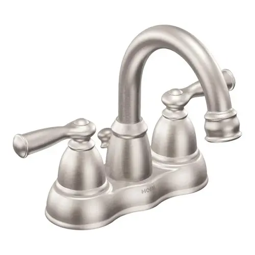 Banbury Series Bathroom Faucet, 1.2 gpm, 2-Faucet Handle, Metal, Brushed Nickel, Lever Handle Banbury Series Bathroom Faucet, 1.2 gpm, 2-Faucet Handle, Metal, Brushed Nickel, Lever Handle