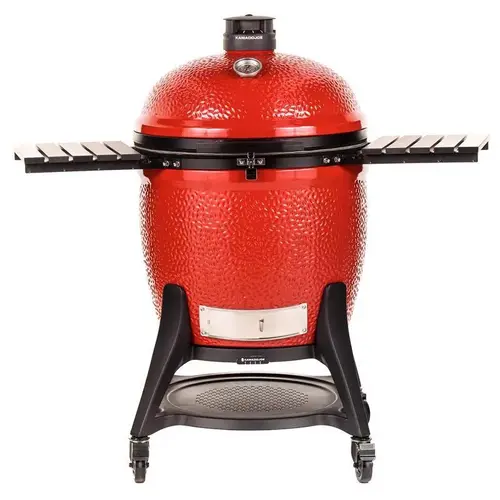 Big Joe III Charcoal Grill, 864 sq-in Primary Cooking Surface, Red, Smoker Included: Yes