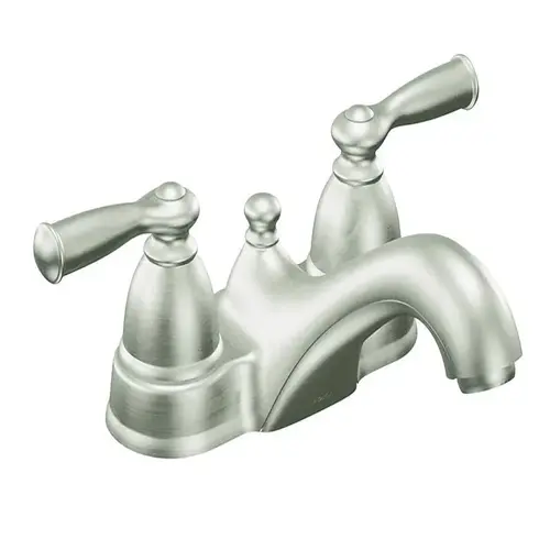 Banbury Series Bathroom Faucet, 1.2 gpm, 2-Faucet Handle, Metal, Brushed Nickel, Lever Handle Banbury Series Bathroom Faucet, 1.2 gpm, 2-Faucet Handle, Metal, Brushed Nickel, Lever Handle