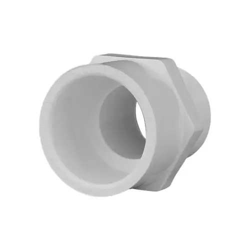 Pipe Adapter Schedule 40 3/4" Slip T X 3/4" D MPT PVC Pipe Adapter Schedule 40 3/4" Slip T X 3/4" D MPT PVC