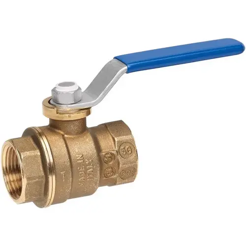 Ball Valve 1-1/2" Brass FIP Full Port Quarter-Turn Lever For Water/Oil/Gas Ball Valve 1-1/2" Brass FIP Full Port Quarter-Turn Lever For Water/Oil/Gas