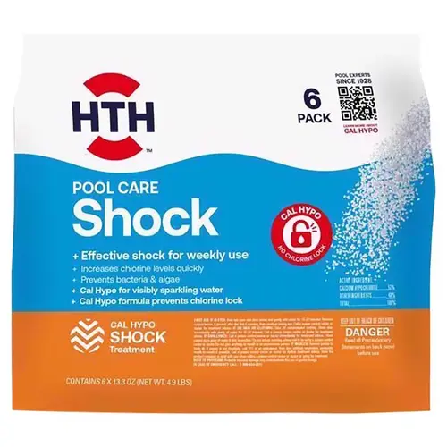 52015 Pool Shock, 13.3 oz Bag, Granular, Chlorine, White - pack of 36 52015 Pool Shock, 13.3 oz Bag, Granular, Chlorine, White - pack of 36