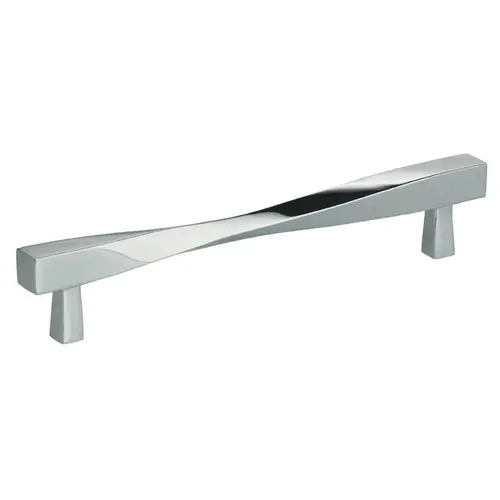 6-5/8" Center to Center Modern Twisted Cabinet Pull Bright Chrome Finish 6-5/8" Center to Center Modern Twisted Cabinet Pull Bright Chrome Finish