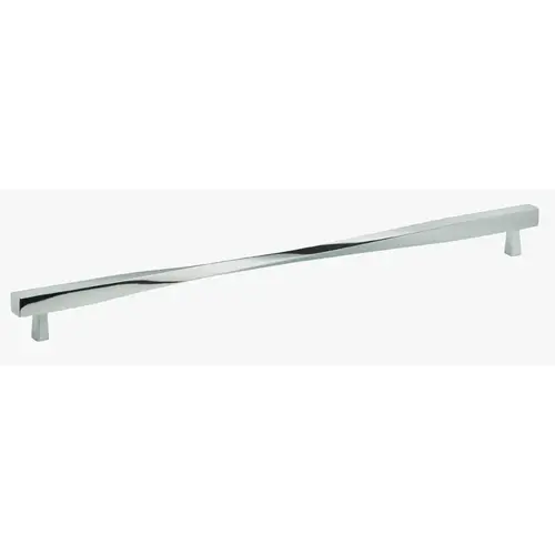 16-1/2" Center to Center Modern Twisted Cabinet Pull Bright Chrome Finish