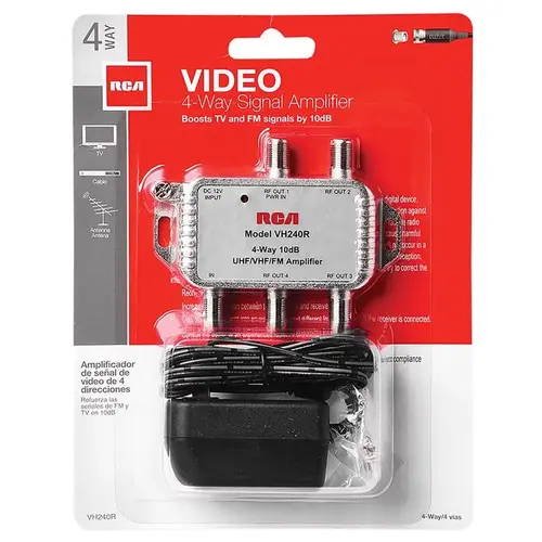 2 Port Distribution Amplifier Indoor TV Silver