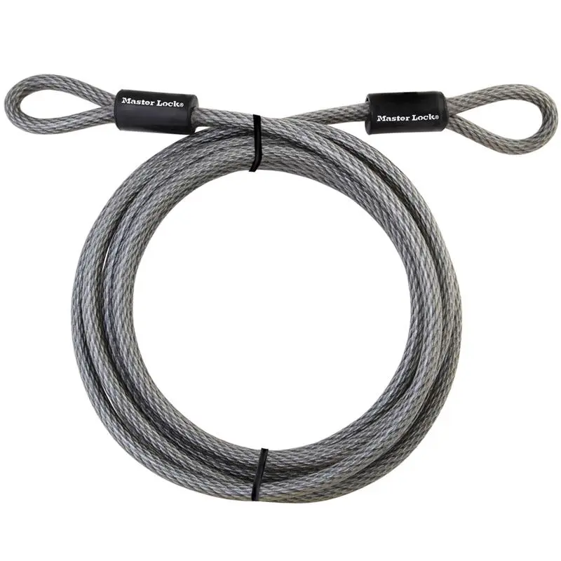 Master Lock Looped End Cable Steel Shackle Gray 72DPF