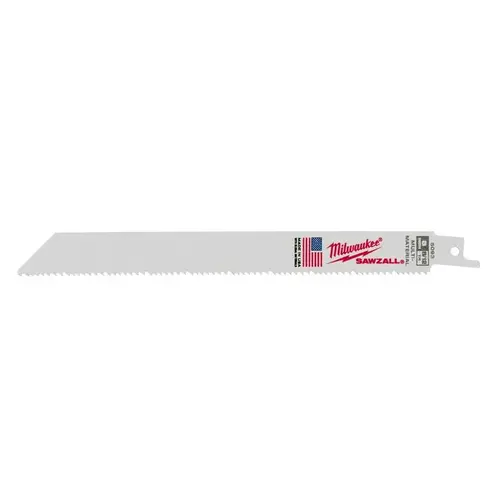 Blade, 3/4 in W, 8 in L, 8/12 TPI White