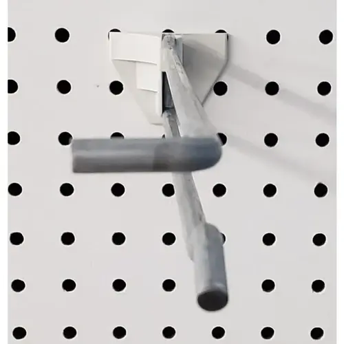 Peg Hook With Back Plate Quick Back 2.19" H X 2.23" W X 12" L Galvanized Silver Galvanized Peg Hook With Back Plate Quick Back 2.19" H X 2.23" W X 12" L Galvanized Silver Galvanized