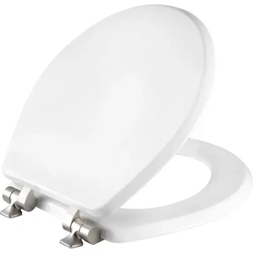 Toilet Seat Slow Close Round White Molded Wood Gloss Toilet Seat Slow Close Round White Molded Wood Gloss