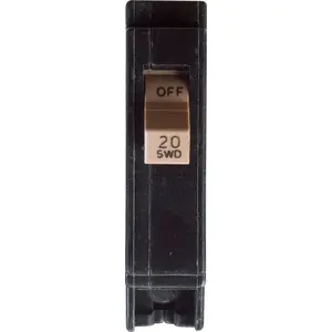 Eaton CHF120 Circuit Breaker with Flag, Type CH, 20 A, 1 -Pole, 120/240 V, Mechanical Trip, Plug Mounting