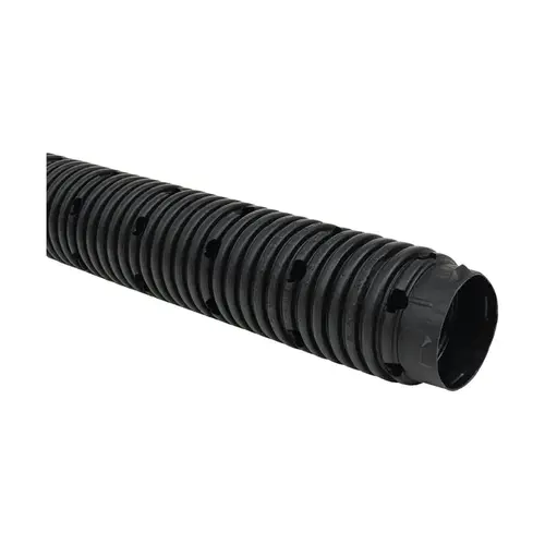 4 In. X 10 Ft. Polyethylene Corrugated Septic Pipe Black