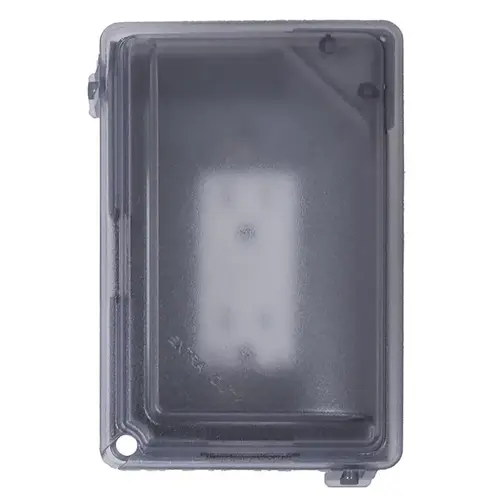 Weatherproof Cover Rectangle Plastic 1 gang 5.98" H X 4.02" W Clear/Gray Weatherproof Cover Rectangle Plastic 1 gang 5.98" H X 4.02" W Clear/Gray