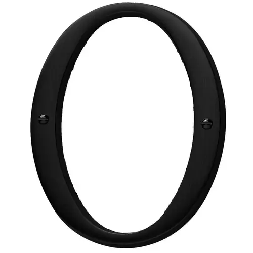 4-3/4" Carded House Number # 0 Flat Satin Black Finish 4-3/4" Carded House Number # 0 Flat Satin Black Finish