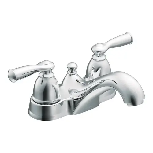 Banbury Series Bathroom Faucet, 1.2 gpm, 2-Faucet Handle, Metal, Chrome Plated, Lever Handle Banbury Series Bathroom Faucet, 1.2 gpm, 2-Faucet Handle, Metal, Chrome Plated, Lever Handle