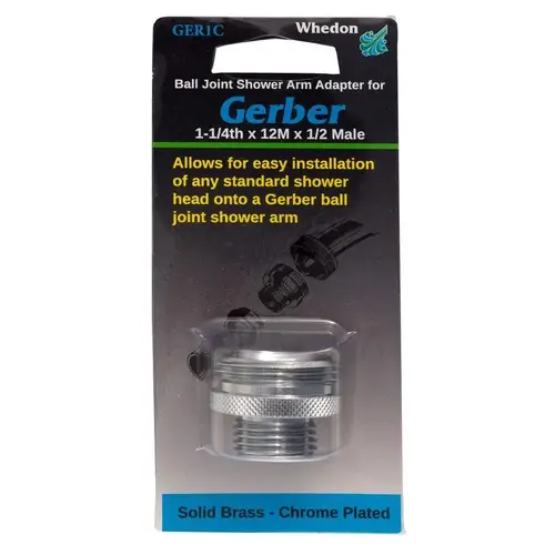 Shower Arm Chrome Brass 1-1/4" Chrome