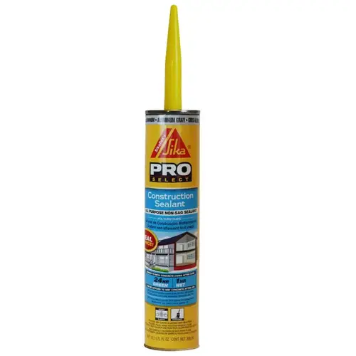 Construction Sealant, Aluminum Gray, 10.1 oz Cartridge - pack of 12