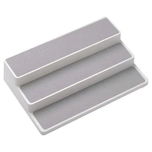 Shelf Organizer 9.6" W X 14.5" L White Plastic White